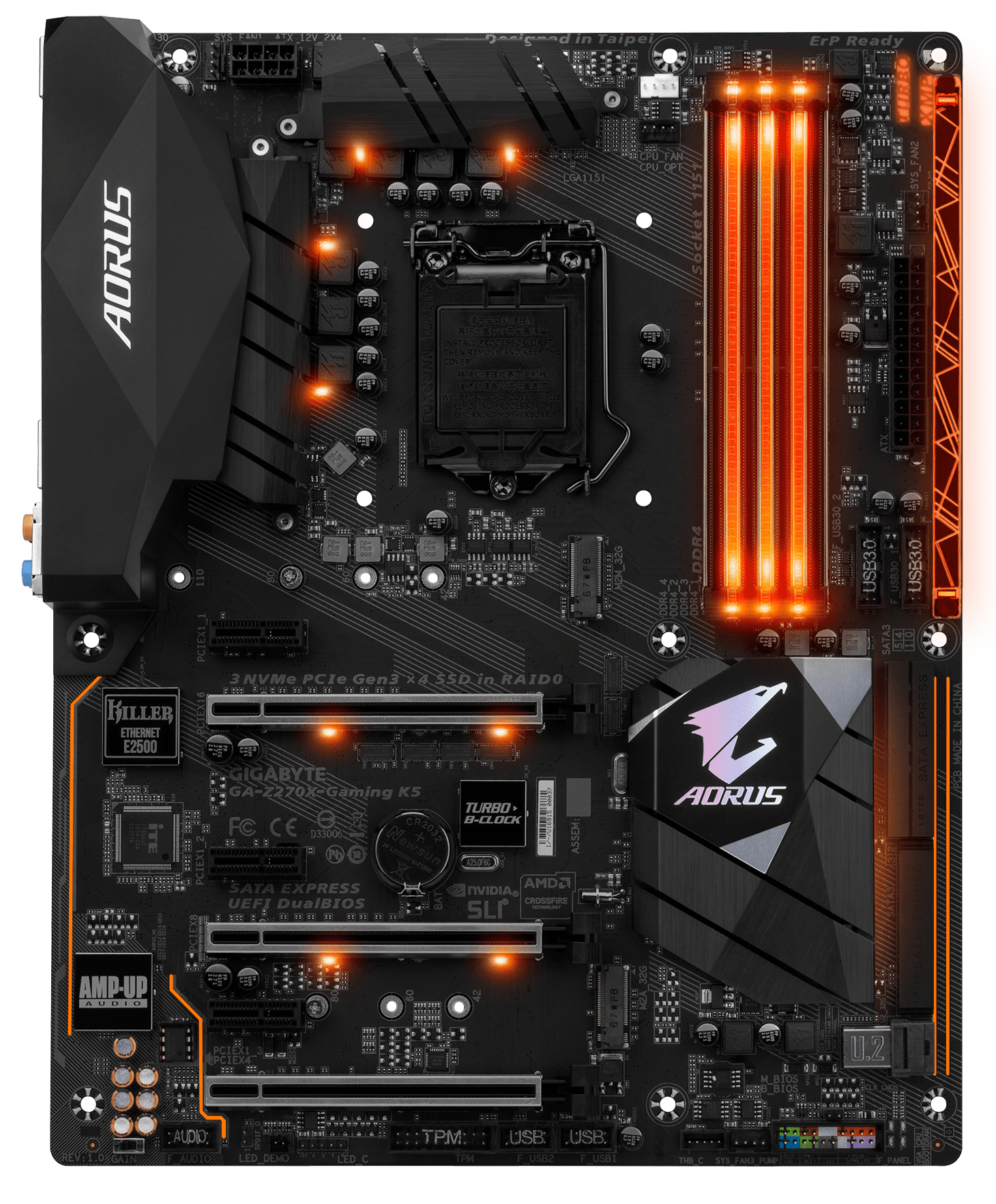 GIGABYTE AORUS Z270XGAMING K5 Intel Z270 Socket 1151 ATX Motherboard